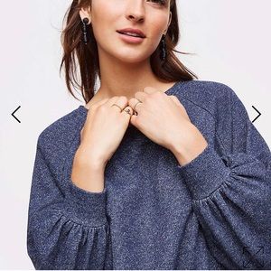 Loft Shimmer Blouson Sweatshirt